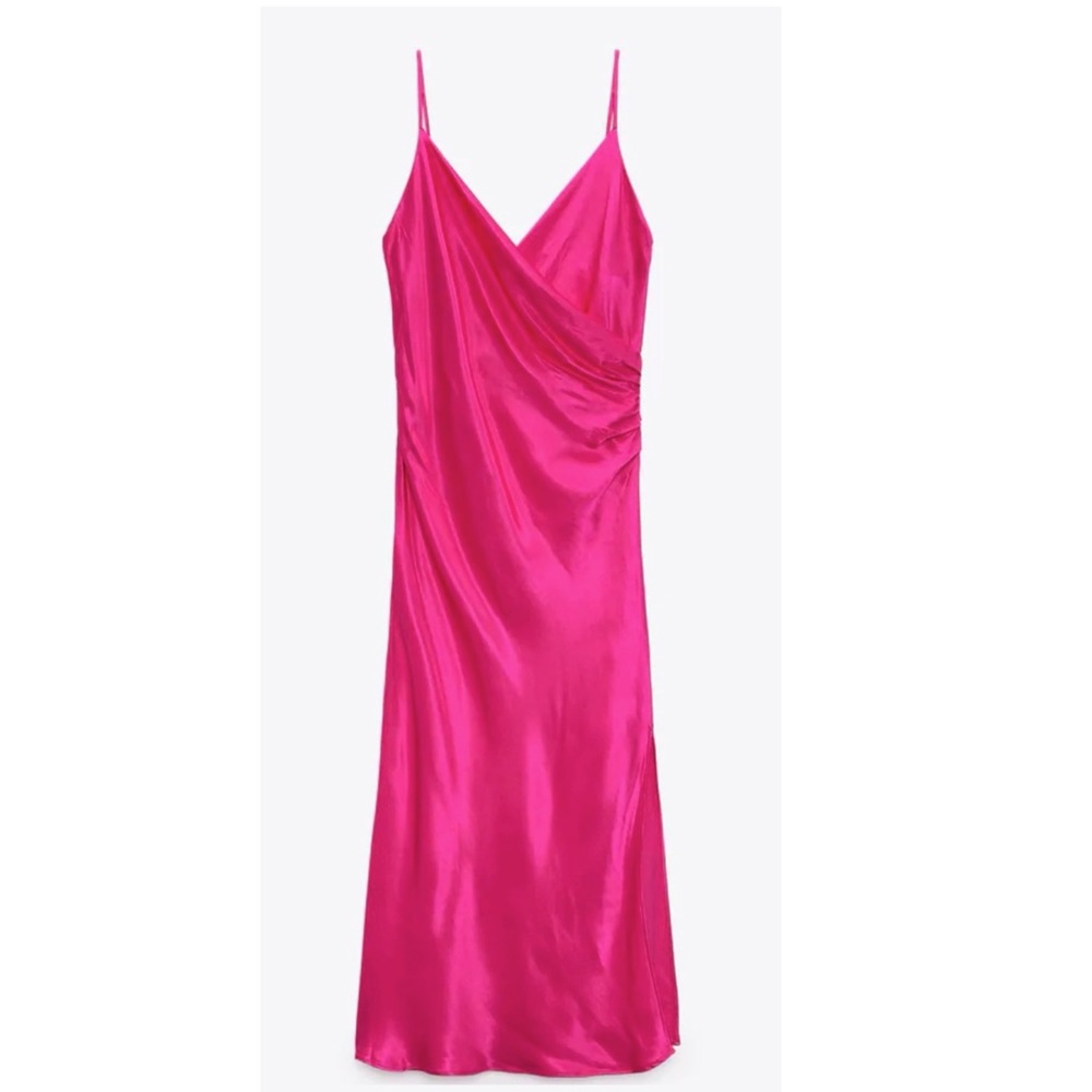 Zara Pink Lingerie Style Slip Dress